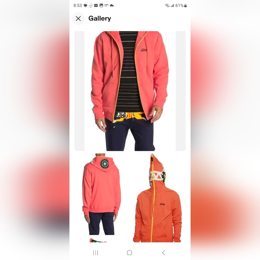 Ice Cream Blockhead Drawstring Full Zip Hoodie - image 1